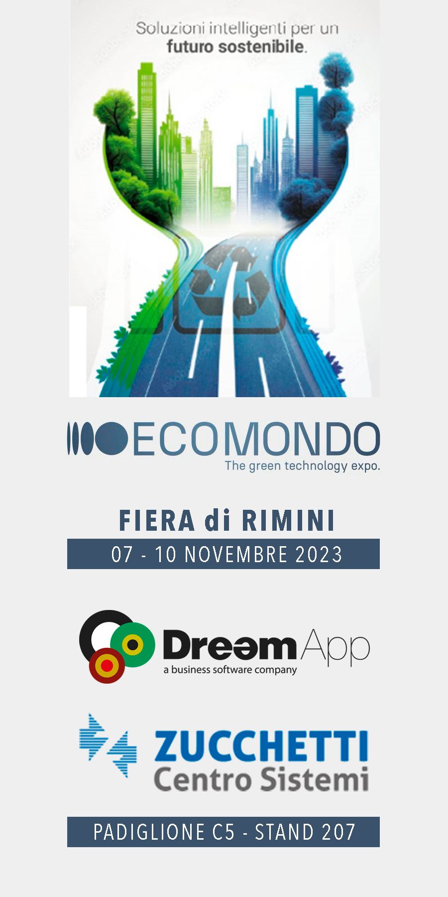 Dal 7 al 10 novembre 2023 siamo alla fiera Ecomondo assieme a Zucchetti Centro Sistemi